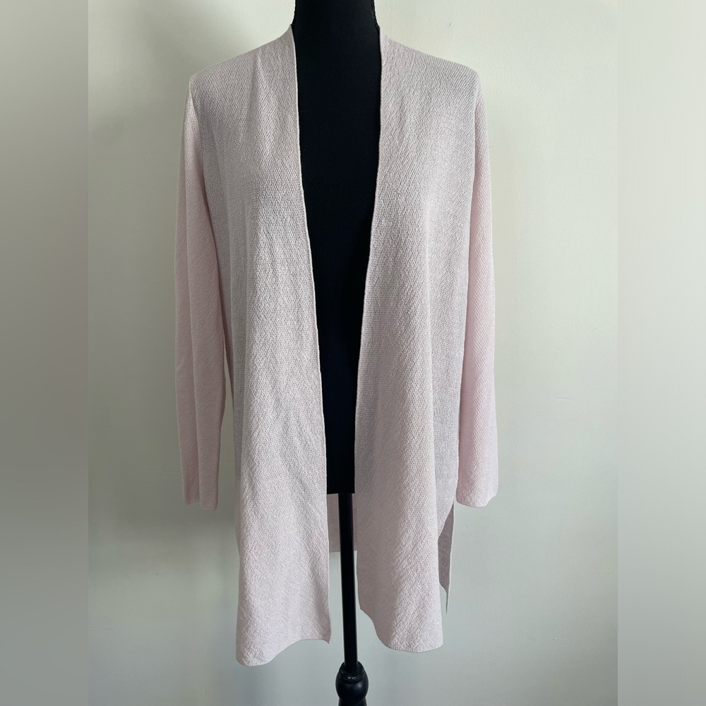 Eileen Fisher Light Pink Open-Front Cardigan